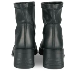Bottines NOIR Femme CUIR Motif Uni A Enfiler