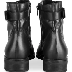 Bottines NOIR Femme CUIR Motif Uni Lacets