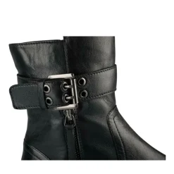 Bottines NOIR Femme CUIR Motif Uni Lacets