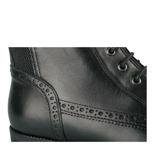 Bottines NOIR Femme CUIR Motif Uni Fermeture éclair