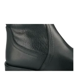 Bottines NOIR Femme CUIR Motif Uni A Enfiler