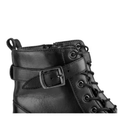 Bottines NOIR Femme CUIR Motif Uni Lacets