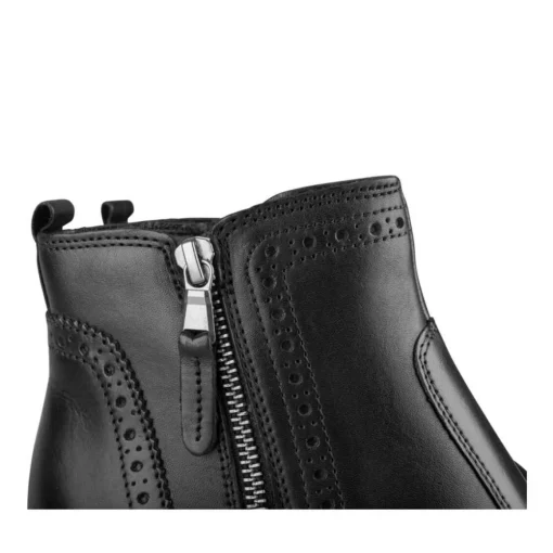 Bottines NOIR Femme CUIR Motif Uni Fermeture éclair