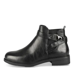 Bottines NOIR Femme Motif Uni Fermeture éclair
