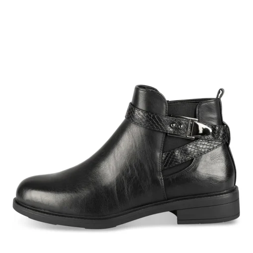 Bottines NOIR Femme Motif Uni Fermeture éclair