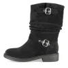 Bottines NOIR Femme Motif Uni A Enfiler