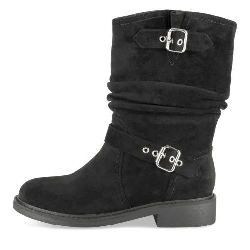 Bottines NOIR Femme Motif Uni A Enfiler