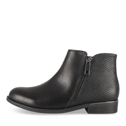 Bottines NOIR Femme Motif Animal Fermeture éclair