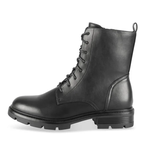 Bottines NOIR Femme Motif Uni Lacets