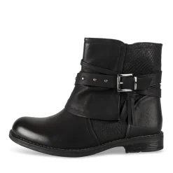 Bottines NOIR Femme Motif Animal Fermeture éclair
