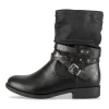 Bottines NOIR Femme Motif Chaîne Fermeture éclair