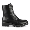 Bottines NOIR Femme Motif Uni Lacets