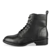 Bottines NOIR Femme Motif Uni Lacets