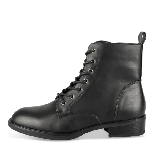Bottines NOIR Femme Motif Uni Lacets