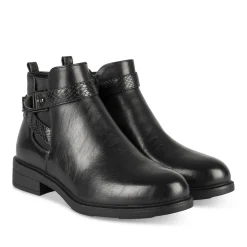 Bottines NOIR Femme Motif Uni Fermeture éclair
