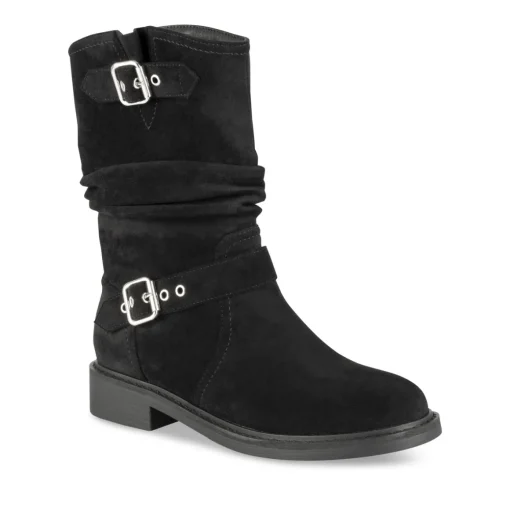 Bottines NOIR Femme Motif Uni A Enfiler