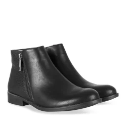 Bottines NOIR Femme Motif Animal Fermeture éclair