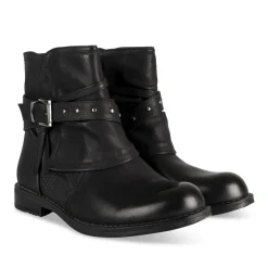 Bottines NOIR Femme Motif Animal Fermeture éclair