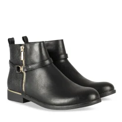Bottines NOIR Femme Motif Uni Fermeture éclair
