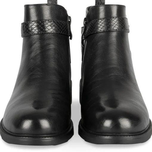 Bottines NOIR Femme Motif Uni Fermeture éclair