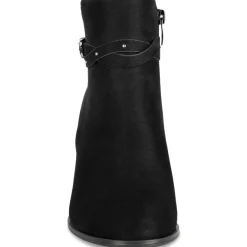 Bottines NOIR Femme Motif Clouté Fermeture éclair