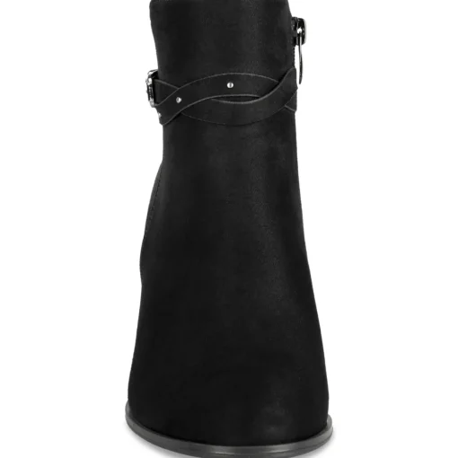 Bottines NOIR Femme Motif Clouté Fermeture éclair