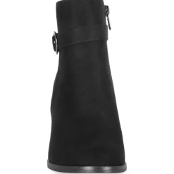 Bottines NOIR Femme Motif Uni Boucle