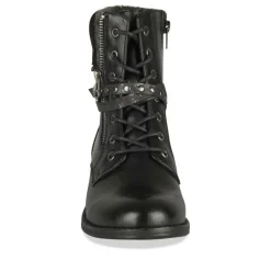 Bottines NOIR Femme Motif Uni Lacets