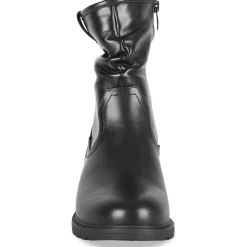 Bottines NOIR Femme Motif Uni Fermeture éclair