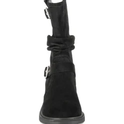Bottines NOIR Femme Motif Uni A Enfiler