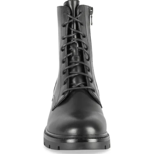 Bottines NOIR Femme Motif Uni Lacets