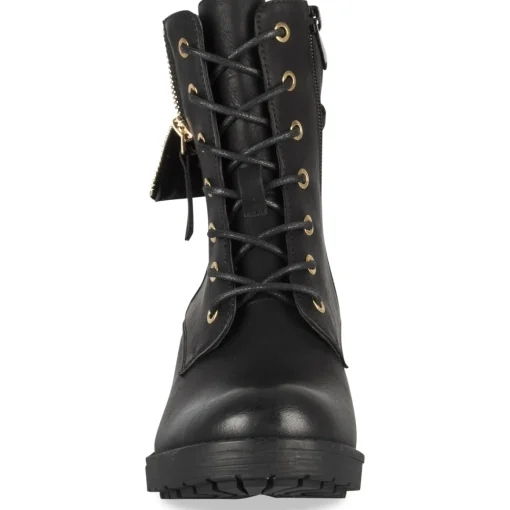 Bottines NOIR Femme Motif Uni A Enfiler