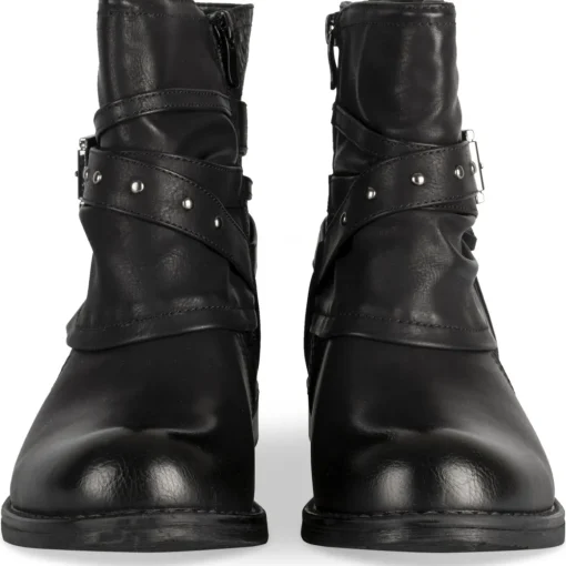 Bottines NOIR Femme Motif Animal Fermeture éclair