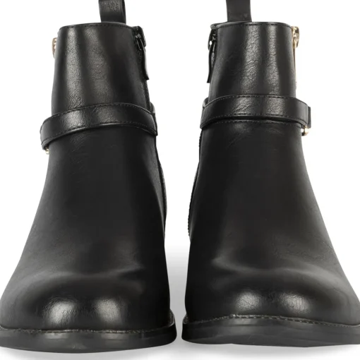Bottines NOIR Femme Motif Uni Fermeture éclair