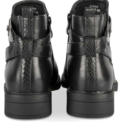 Bottines NOIR Femme Motif Uni Fermeture éclair