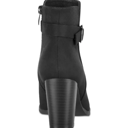 Bottines NOIR Femme Motif Uni Boucle