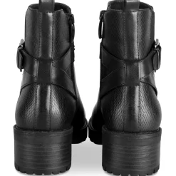 Bottines NOIR Femme Motif Clouté Fermeture éclair