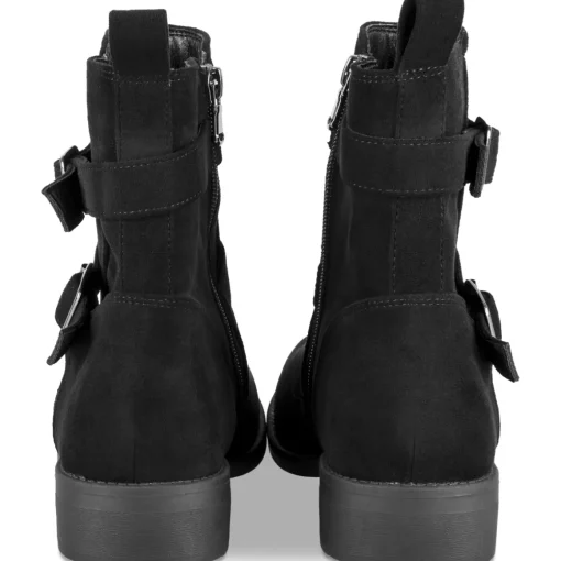 Bottines NOIR Femme Motif Uni Fermeture éclair