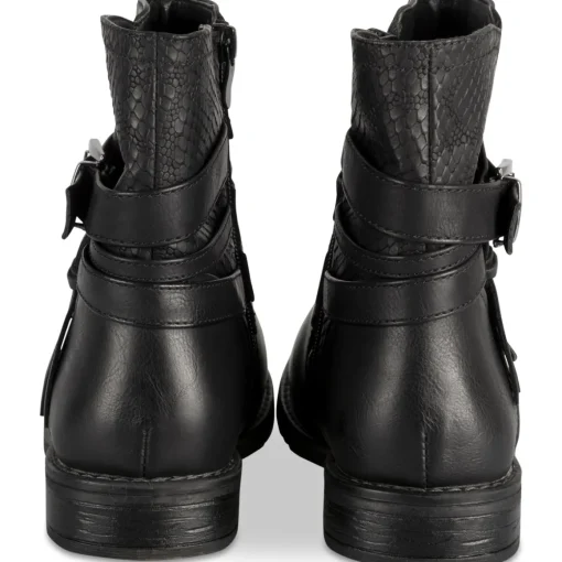 Bottines NOIR Femme Motif Animal Fermeture éclair