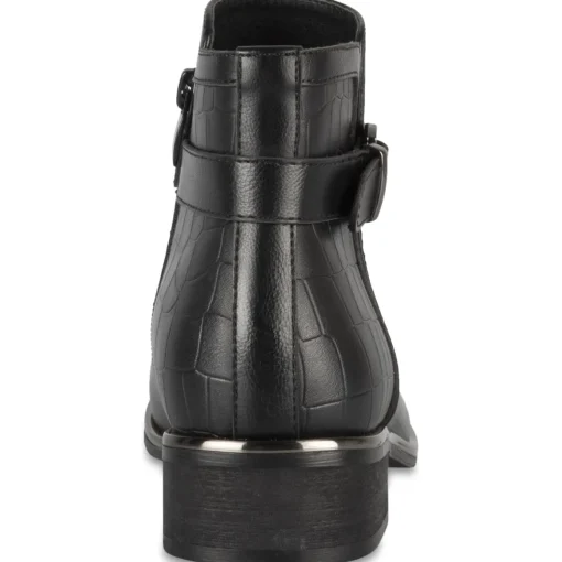 Bottines NOIR Femme Motif Uni Fermeture éclair