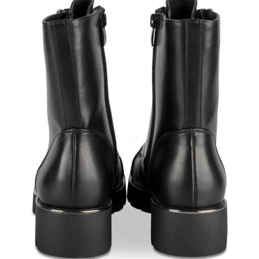 Bottines NOIR Femme Motif Uni Lacets