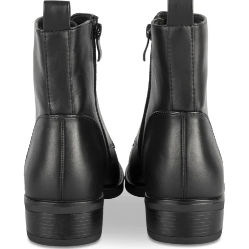 Bottines NOIR Femme Motif Uni Lacets