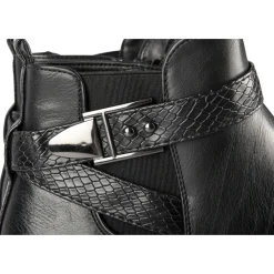 Bottines NOIR Femme Motif Uni Fermeture éclair