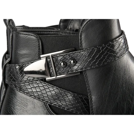 Bottines NOIR Femme Motif Uni Fermeture éclair