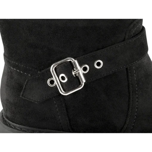 Bottines NOIR Femme Motif Uni A Enfiler