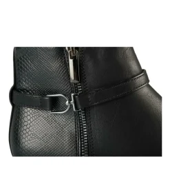 Bottines NOIR Femme Motif Animal Fermeture éclair