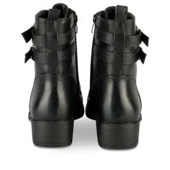 Bottines NOIR Femme Motif Animal Lacets