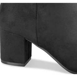 Bottines NOIR Femme Motif Uni A Enfiler
