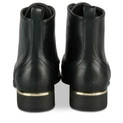 Bottines NOIR Femme Motif Uni Lacets
