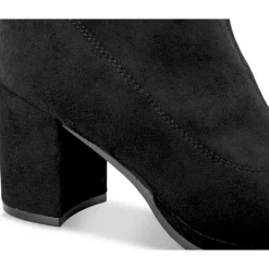 Bottines NOIR Femme Motif Uni A Enfiler